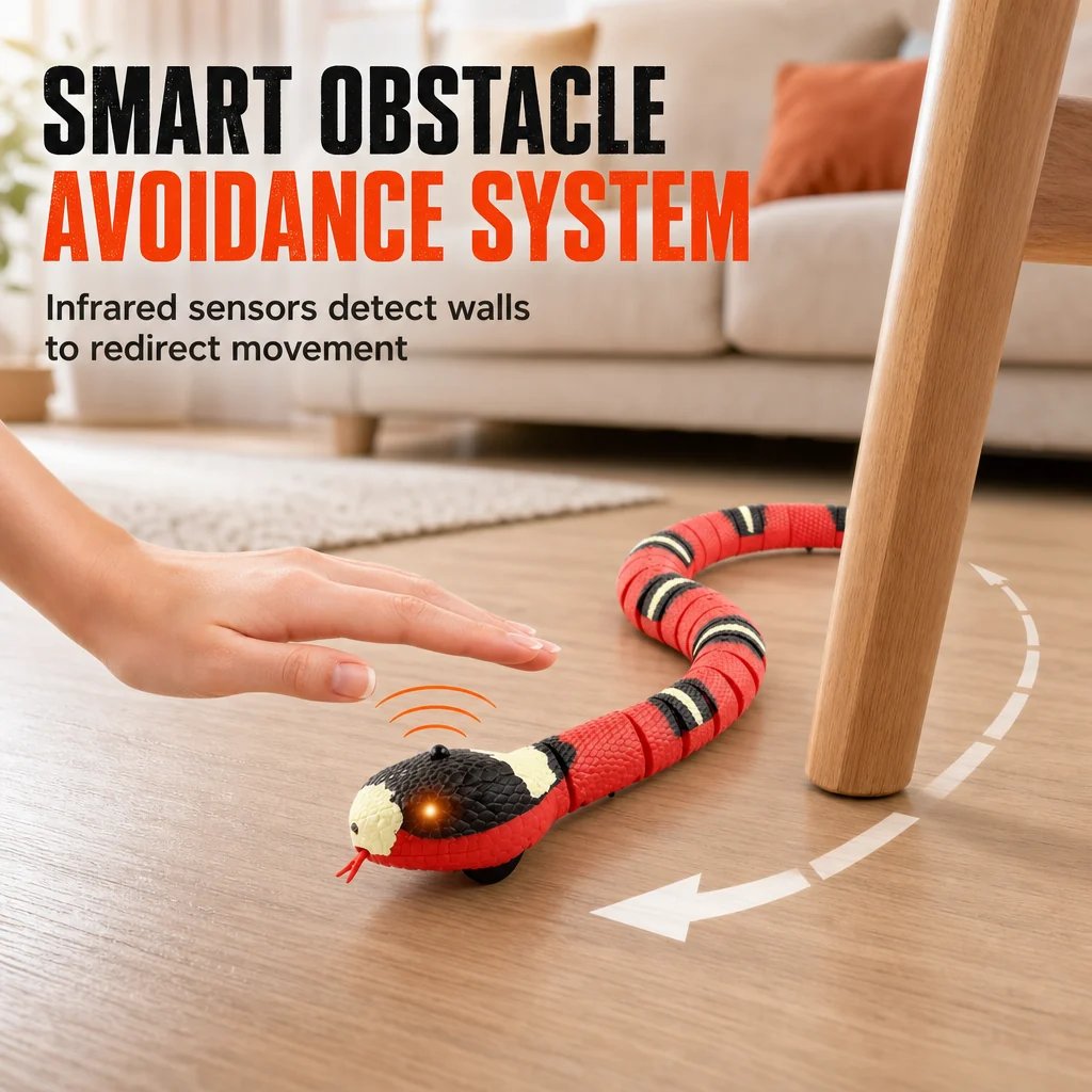 Smart‑Sensing Electric Simulation Snake Interactive Prank Toy