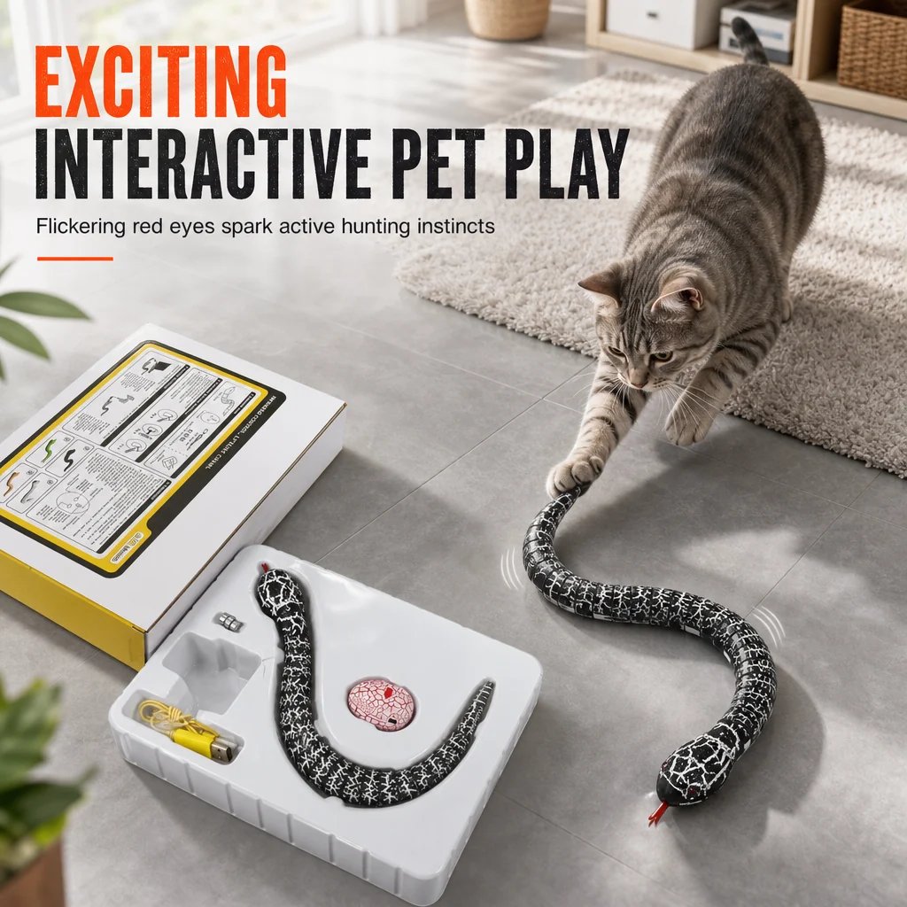 Smart‑Sensing Electric Simulation Snake Interactive Prank Toy