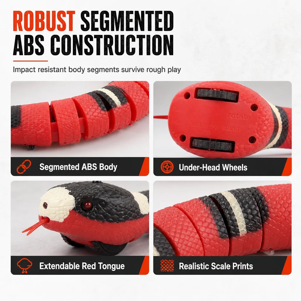 Smart‑Sensing Electric Simulation Snake Interactive Prank Toy