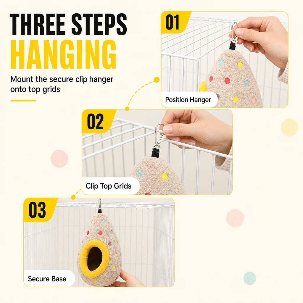 Hanging Bird Nest Hammock – Warm cotton & egg‑shaped comfort